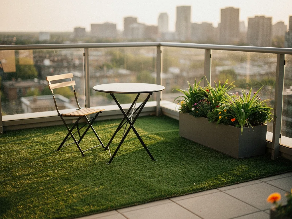 Completed balcony turf installation in Windsor Ontario