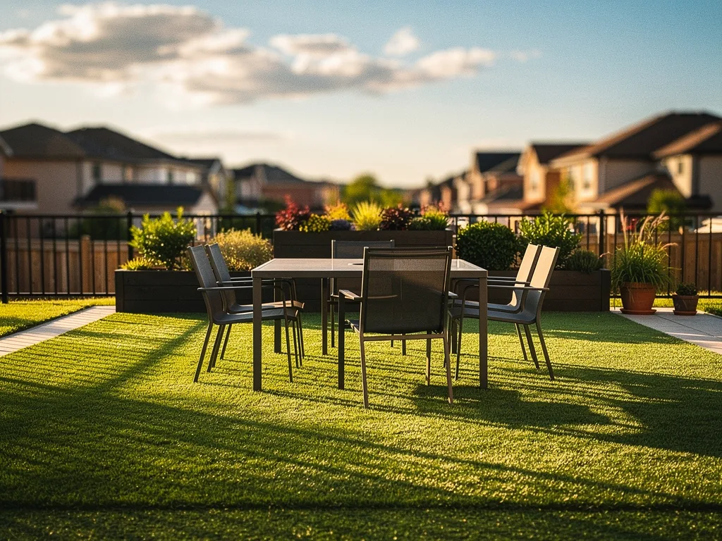Completed patio turf installation in Windsor Ontario